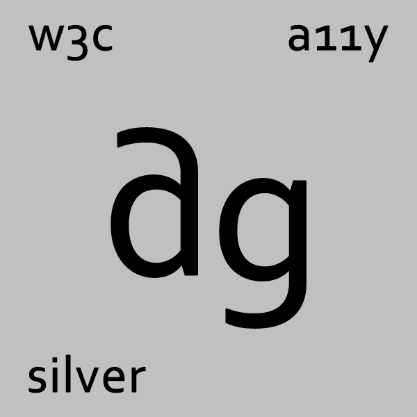 W3C Silver Accessibility logo